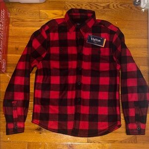 Visitor Red and Black Checkered Men's Casual Shirt